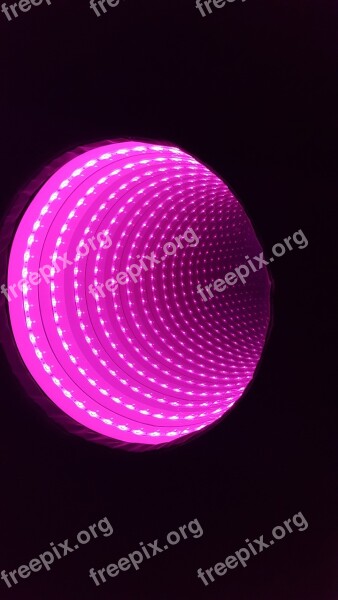 Infinity Tunnel Led Pink Light Sensory