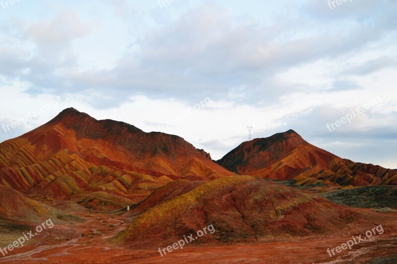 Danxia Northwest Colorful Natural Beauty Free Photos