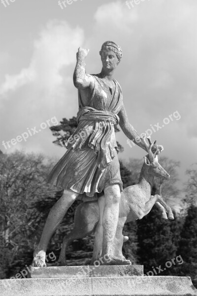 Statue Black And White Ireland Sculpture Europe