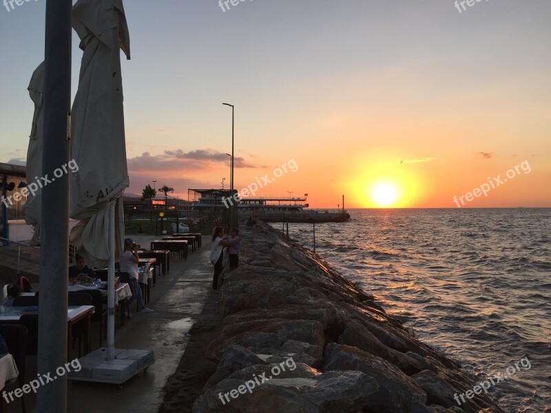 Yalova Turkey Sea Of Marmara Europe Sun Set