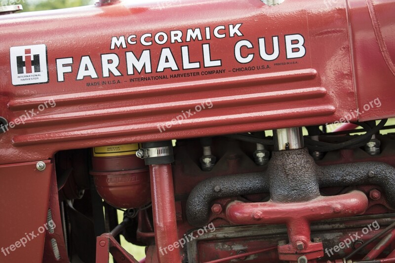 Mccormick Farmall Cub Tractor Red