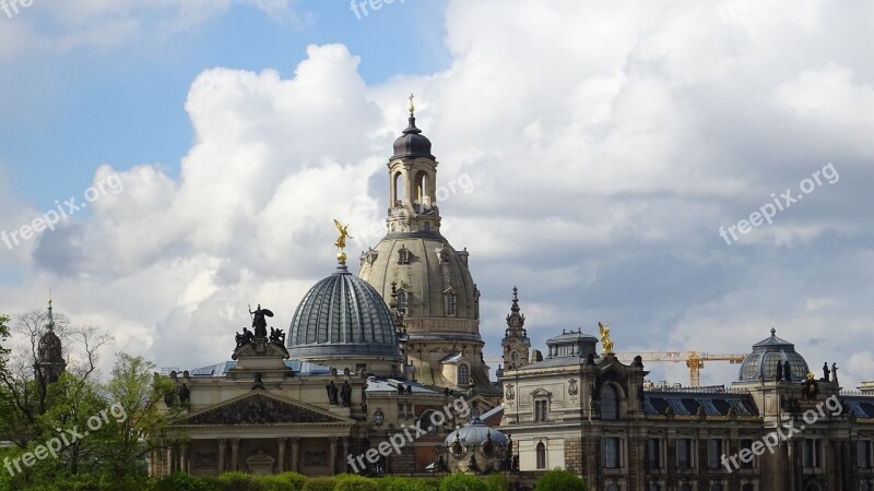 Dresden Frauenkirche Brühlova Terrace Terrassenufer Altstadt