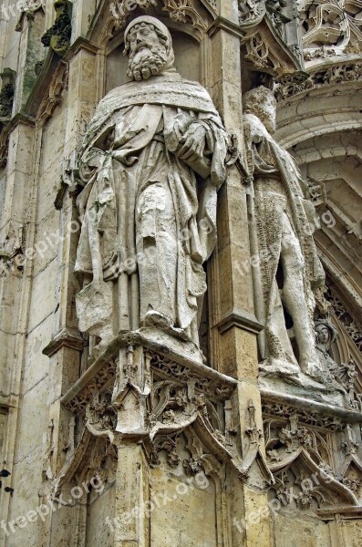 St Riquier Abbey Statue Saint Gothic