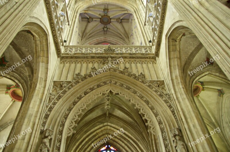 Nave St Riquier Abbey Church Gothic