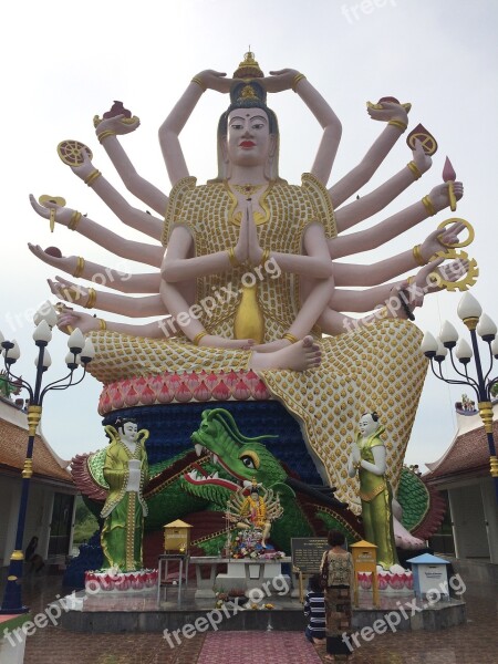 Thailand Koh Samui Buddha Statues Free Photos