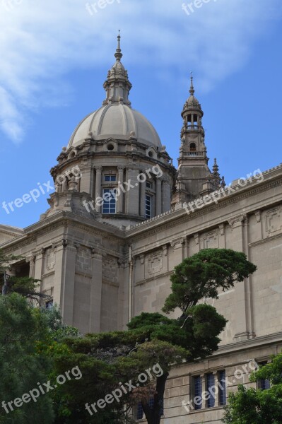 Palau Nacional Barcelona National Palace Dome Catalonia