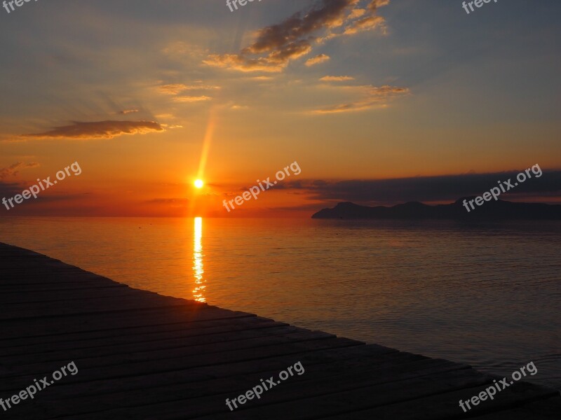 Sunrise Morning Mallorca Playa De Muro Mood