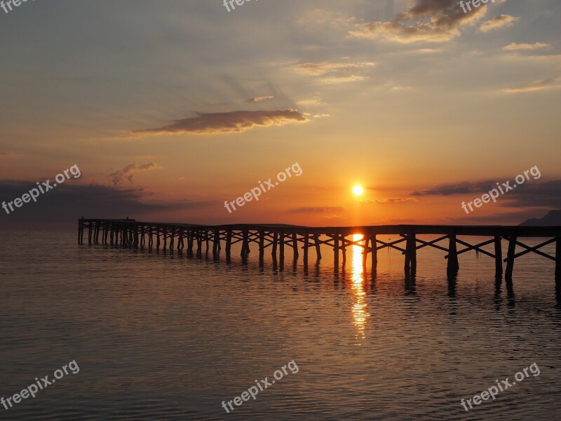 Sunrise Mallorca Playa De Muro Sea Sky