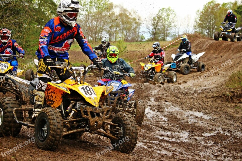 Quad Mud Race Enduro Atv