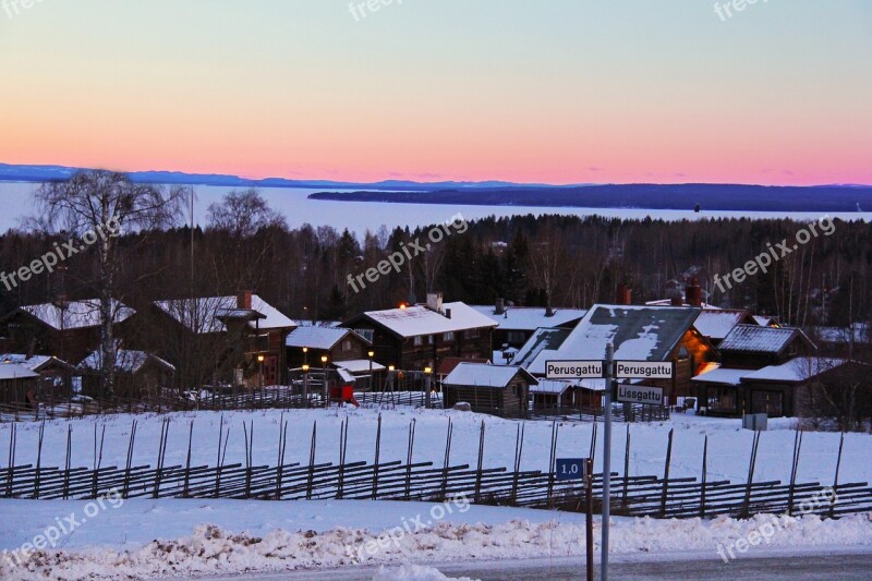 Evening Beautiful Sunset Gorgeous Snow