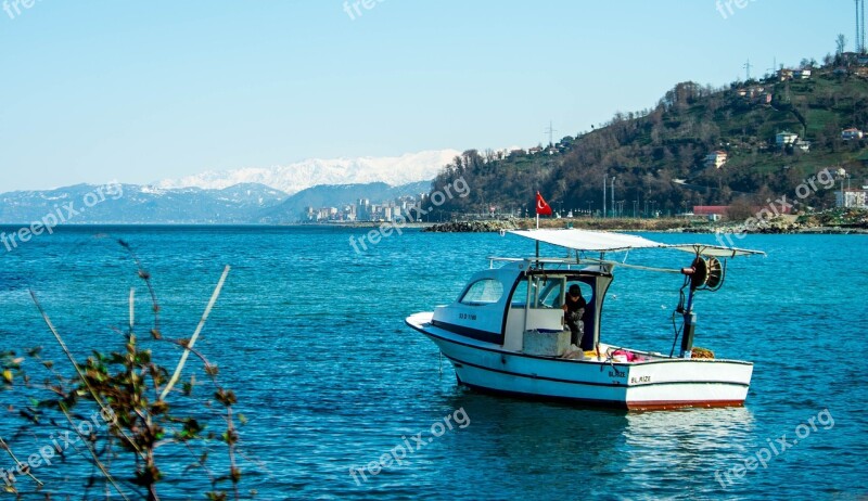 Ship Boat Fisherman Marine Blue