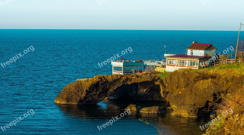 Restaurant Cafe Marine Blue Building