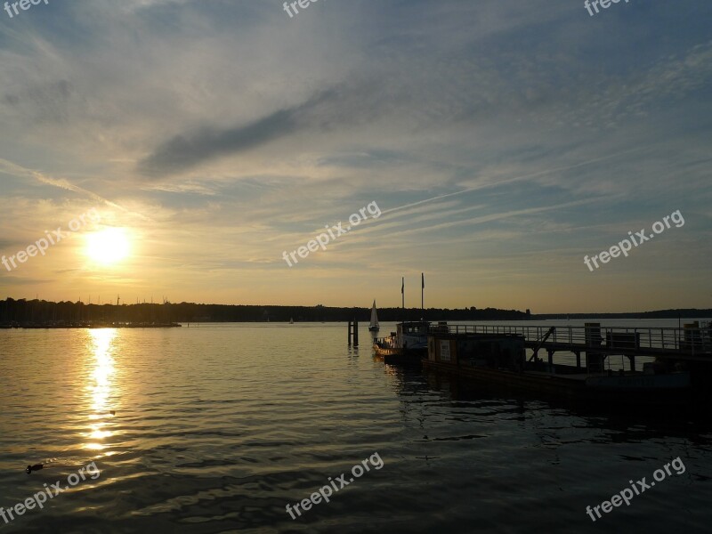 Lake Sunset Potsdam Wannsee Free Photos