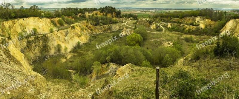 Panorama Gravel Pit Sand High Resolution Sky