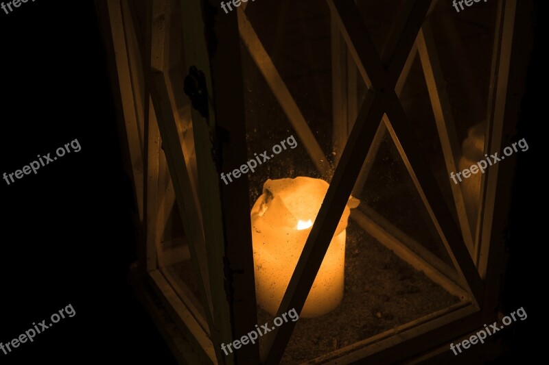 Night Photograph Long Exposure Candle Burning Lights