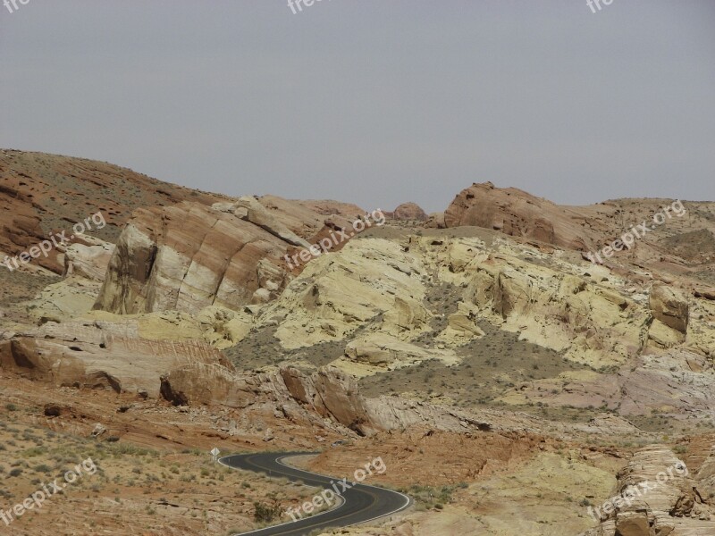 National Park Usa Valley Of Fire Colorful Stone Painted Desert