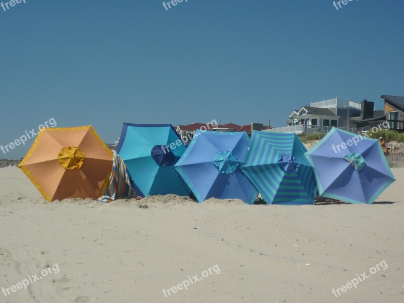 Beach Umbrella Beach Sand Vacation Relax