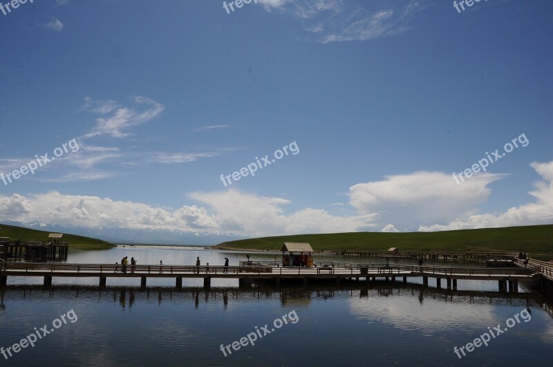 Swan Lake In Xinjiang Tourism Free Photos