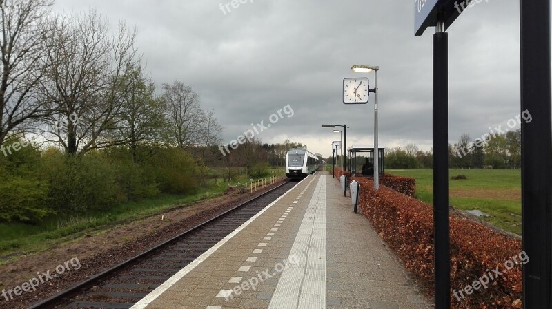 Train Railway Station Geerdijk Platform Destroyed