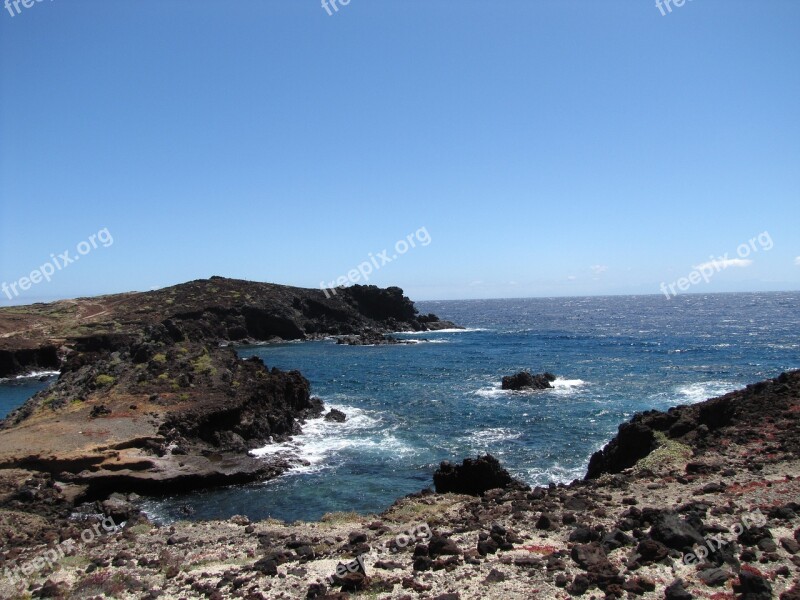 Sea Water Cliff Bay Of Biscay Beach