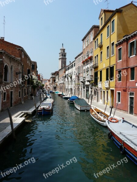 Venice Italy Canal Travel Boat