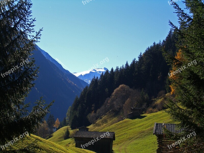 Stubai Alpine Mountains Panorama Austria