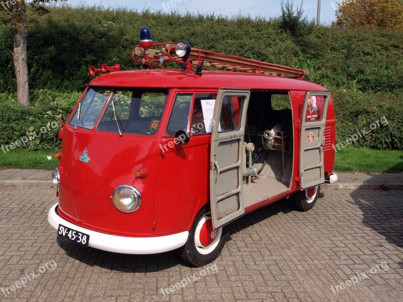 Car Volkswagen Firetruck Free Photos