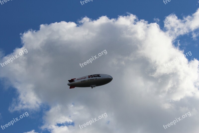 Airship Clouds Sky Free Photos