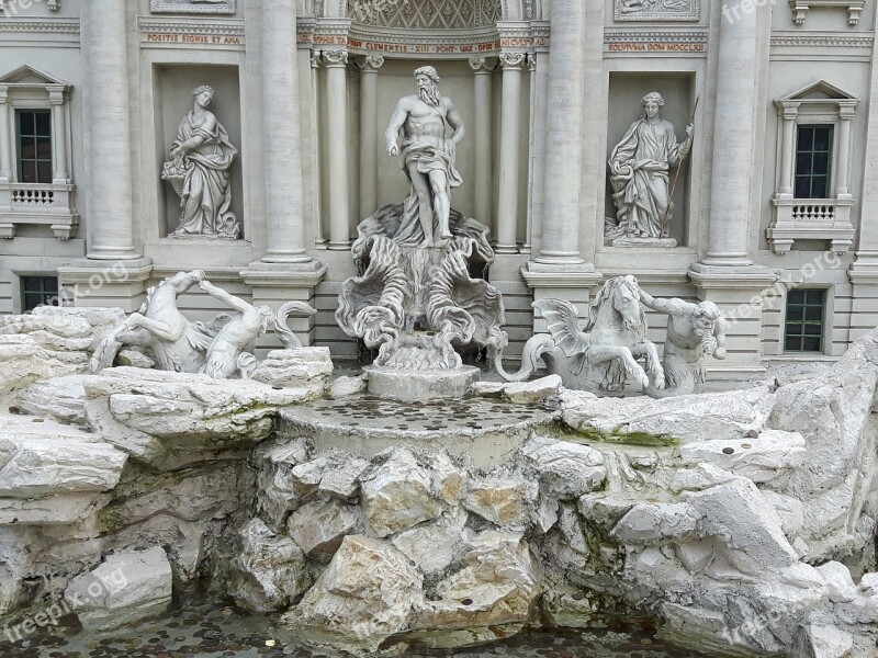 Fountain Monument Mockup Architecture Old Buildings