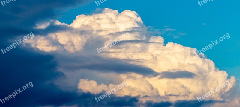 The Sky Clouds Storm Dark Blue The Clouds