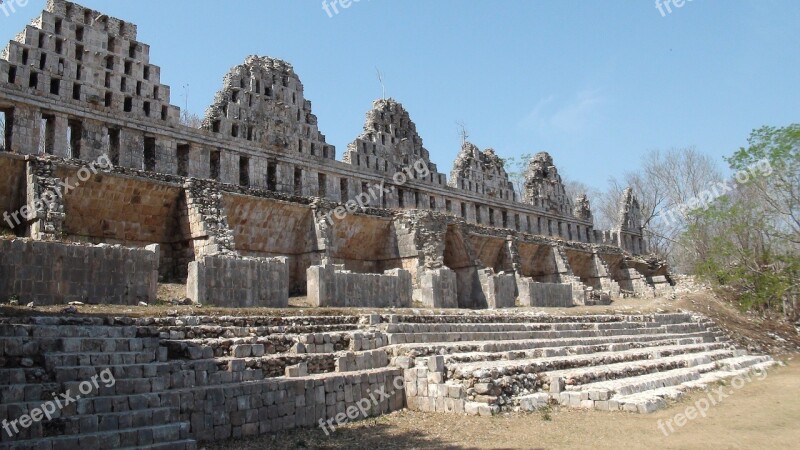 Yucatan Maya Uxmal Casa De Tortugas Free Photos