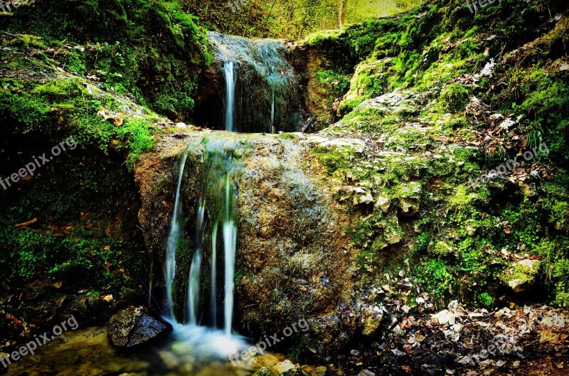 Poland Valley Bolechowicka Nature Green Waterfall