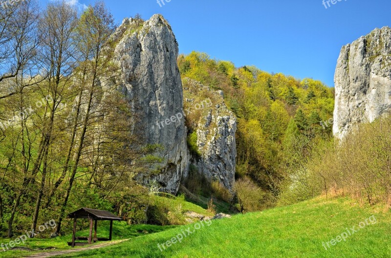 Poland Valley Bolechowicka Landscape Rocks Nature