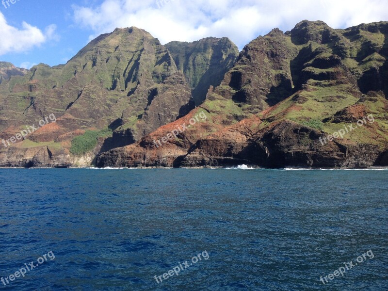 Cliff Ocean Water Landscape Scenic