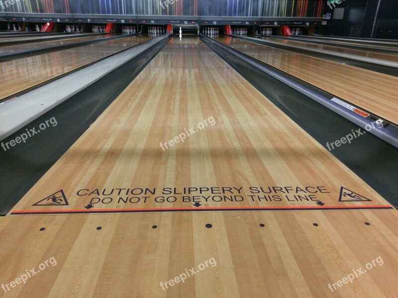 Bowling Foul Line Alley Foul Indoors