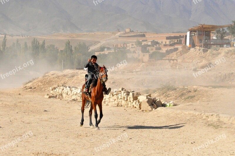 Ride Desert Reiter Afghanistan Boy