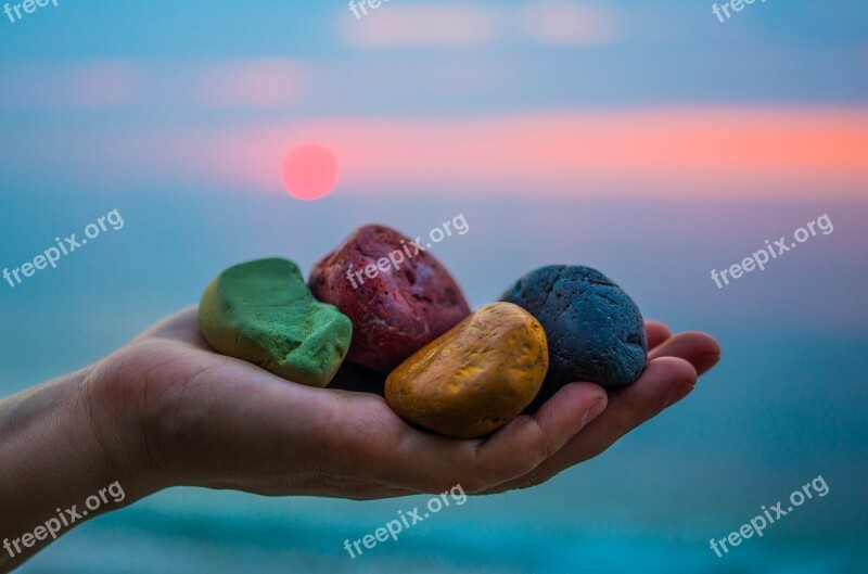 The Stones Are Beach Sunset Landscape Turkey