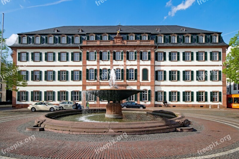 Darmstadt Hesse Germany Government Presidium Fountain