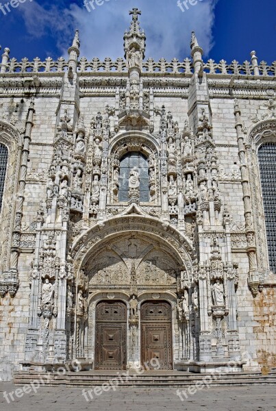 Lisbon Portugal Jerónimos Monastery Monastery Mosteiro Dos Jerónimos