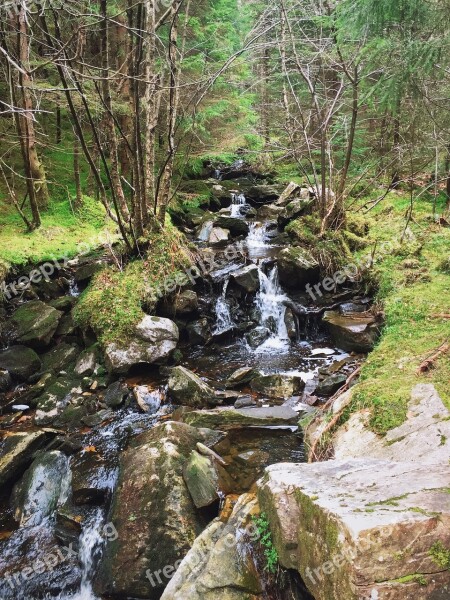 Stream Water River The Nature Of The Waterfall