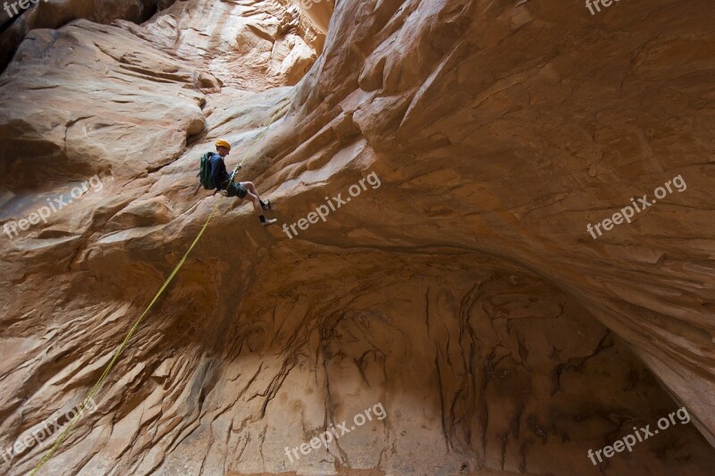 Climbing Rappelling Canyoneering Rope Cliff