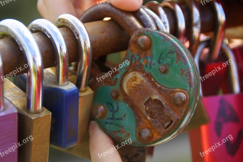 Castles Padlocks Love Locks Colorful Love