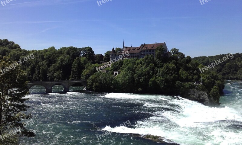 Rheinfall Rhein Europe Waterfall Water