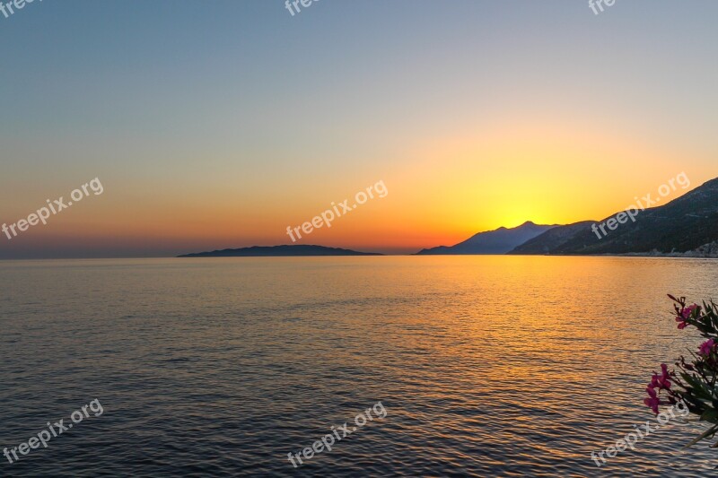 Late Sunset Dalmatia Croatia Sunset Background Sea