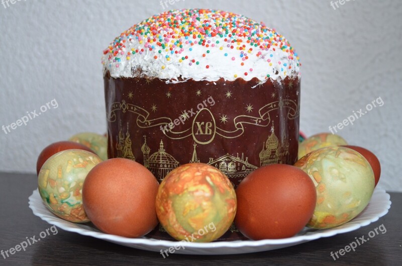 Easter Easter Cake Christ Is Risen Eggs Holiday