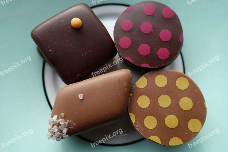 Petit Fours Treat Delicious Fours Cocholate