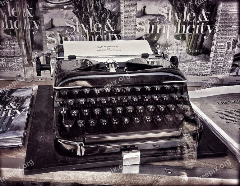 Typewriter Writing Vintage Free Photos