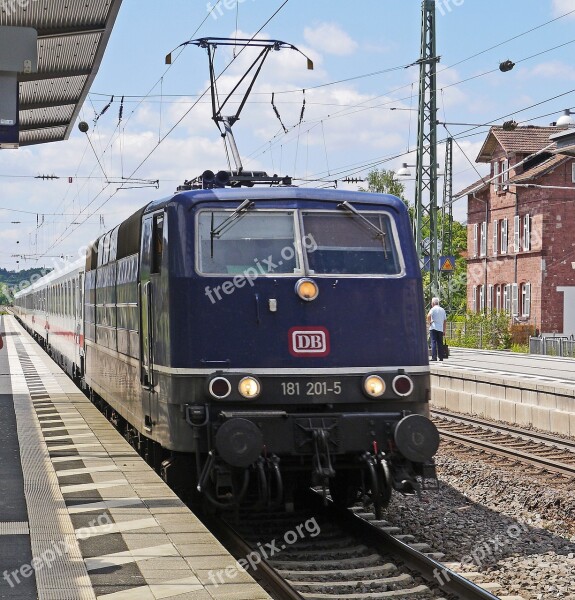 Electric Locomotive Two System France-transport Stay Railway Station