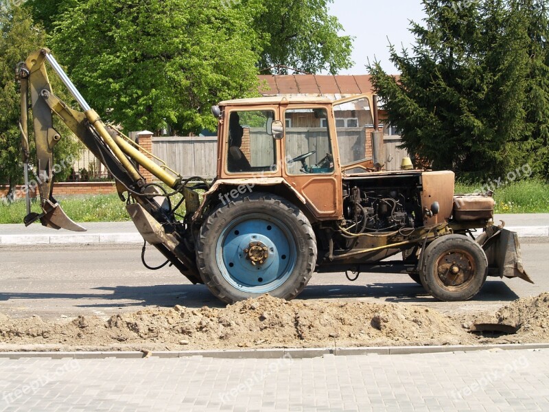 Tractor Road Repair Construction Equipment Construction Site Bulldozer