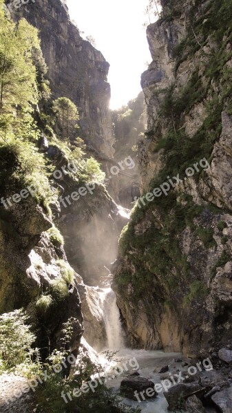 Waterfall Alpine Clammy Nature Water